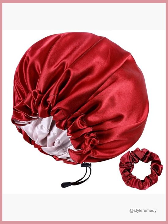 22 Momme 100% Mulberry Silk Bonnet Hair Wrap for Sleeping, Adjustable Silk main image 6